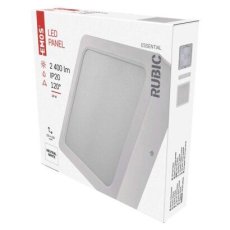 Emos ZM6452 LED RUBIC stropní/nástěnné přisazené klasické svítidlo čtverec 220 × 220 × 42 mm 24W 2400lm 4000K bíla