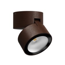 REDO 90628 SHAFT vonkajšie stropné/nástenné svietidlo D90mm COB LED 12W 1256/990lm 3000K IP65 hrdzavo hnedá