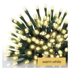 D4AW05 EMOS CLASSIC vánoční řetěz 240 LED, zelený drát, 24m, časovač, teplá bílá, IP44
