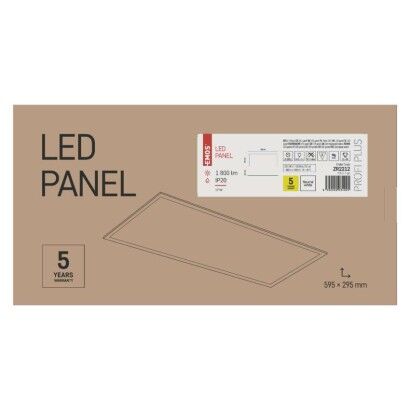 Emos ZR2212E LED PROXO stropní vestavěný panel čtverec 595 × 295 × 10,4 mm 19W 1800lm 4000K bíla