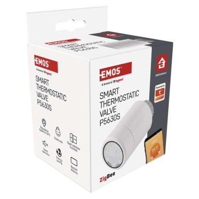 Emos P5630S GoSmart Digitální termostatická hlavice, bílá, ZigBee