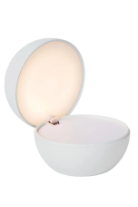 LUCIDE 27505/02/31 CLIPPER stolná lampička V108mm LED 2,2W/147lm 2700K biela, nabíjateľná batéria
