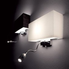 Nástěnné svítidlo Ideal lux 035956 HOTEL AP2 NERO 2xE27 / LED 1W / 45lm 3000K
