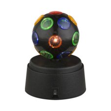 GLOBO 28017 DISCO dekoratívne stolové svítidlo LED rotační disko koule D90mm 3xAA, bez baterií, černá