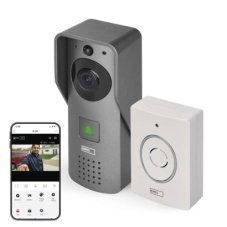 Emos H4031 GoSmart Domovní bezdrátový videozvonek, šedá, Wi-Fi