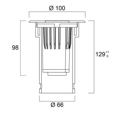 Sylvania 0049038 exteriérové zápustné svietidlo INTERRATA XS IP67 CLEAR 100LM 830 NB