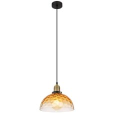 GLOBO 15786H1 SALVY závěsné svítidlo D250mm 1xE27 černá, jantarová