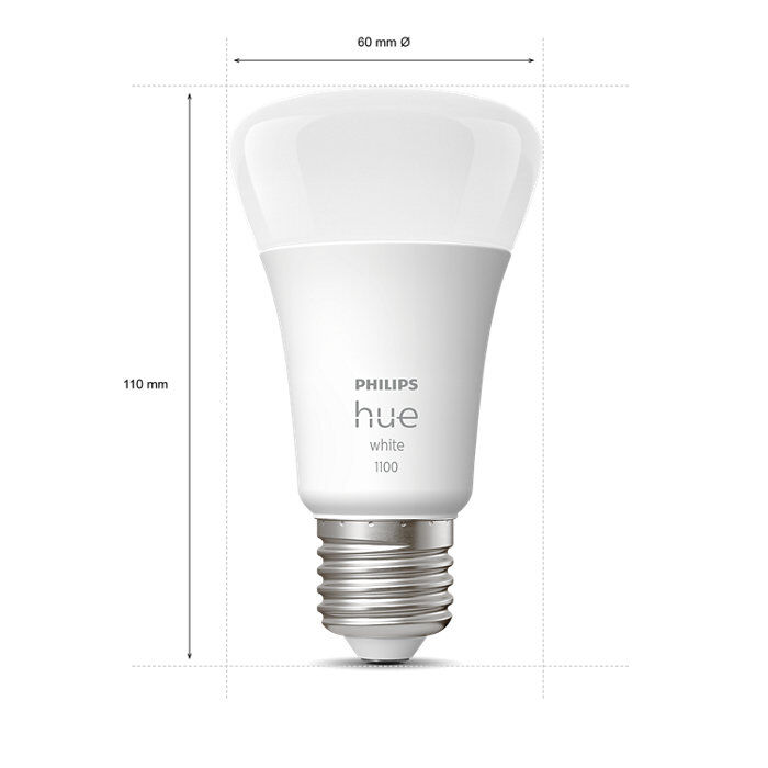 Philips HUE LED White žiarovka E27 A60 9,5W 1100lm 2700K stmievateľná BlueTooth