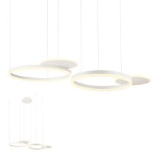 REDO 01-2608 SIGUA závesné svietidlo LED 114W/6198lm 3000K biela, switchdimmer