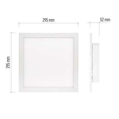 Emos ZM5171 LED RIVI stropní přisazené klasické svítidlo čtverec 295 × 295 × 52 mm 20W 140–1400lm 2700–6000K bílá