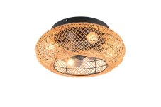 TRIO Reality R67302126 LILLESAND stropné svietidlo s ventilátorom 4xE27 D500mm čierna, béžové
