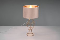 TRIO Reality R51221044 MARY stolná lampa V450mm 1xE27 zlatá, staroružová
