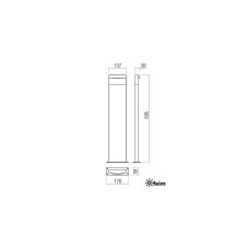 REDO 90428 POLIFEMO exteriérový stĺpik SMD LED 8W 425lm 3000K IP65 antracit