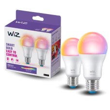 Philips Wiz Colors 8720169072336 LED žiarovka E27 A60 8,5W/806lm 2200-6500K+RGB 2-set