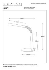 LUCIDE 36612/03/31 GILLY Stolová lampička LED 3W biela