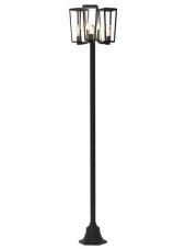 LUTEC 7196603012 PINE exteriérový záhradný stĺpik E27 3x40W IP44 matná čierna