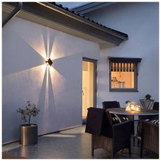Immax 08487L IMMAX WALL vonkajšie solárne nástenné svietidlo LED 2W/30lm 6000-6500K/3000-3500K, IP54, svetelný senzor, čierna