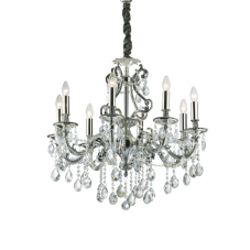 Závesné svietidlo/Luster Ideal lux 044934 GIOCONDA SP8 ARGENTO 8xE14 40W