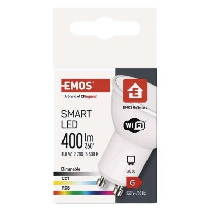 Emos ZQW832R LED žárovka GU10 GoSmart MR16 4,8W 400lm 2700–6500K