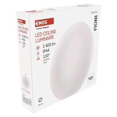 Emos ZM1122 LED FIONI stropní/nástěnné přisazené klasické svítidlo kruh průměr 390 × 80 mm 24W 2400lm 4000K bílá