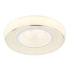GLOBO 483110-18 MICKEY stropné svietidlo LED D390mm 18W/1300lm 3000-6000K biela, chróm, opál, stmievateľné, diaľkové ovládanie, starlight efekt, krištáľový efekt