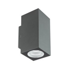 REDO 90088 QUAD exteriérové nástěnné svítidlo CREE COB LED 2x3W 660/540lm 3000K IP65 antracit