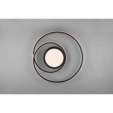 TRIO 672310232 YAVA stropné svietidlo LED D600mm 56W/6800lm 2700 - 6000K matná čierna, stmievateľné, diaľkový ovládač