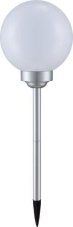 3376 GLOBO Exteriérové solárne LED svietidlo, zapichovacia Guľa na osvetlenie záhrad a terás, 4x 0,06W 4000K IP44 strieborná, biela
