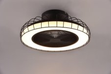 TRIO WIZ R64122132 SANDFJORD stropné svietidlo s ventilátorom SMD LED D520mm 30W/3420lm 2700-6500K čierna matná, stmievateľné, diaľkový ovládač