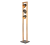 TRIO 401900367 BELL stojací lampa 3xE14 antický nikl, dřevo