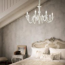 Závěsné svítidlo / Luster Ideal lux 197500 JUSTINE SP6 6xE14 40W bílá