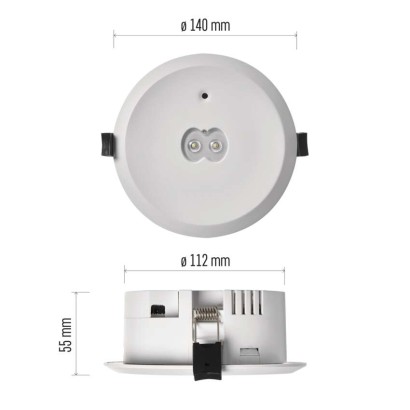 EMOS ZN1310 ORSU LED nouzové svítidlo 3W 240lm 6500K LiFePo4 bíla