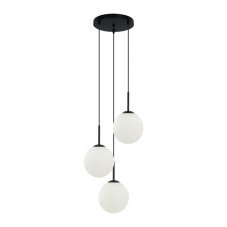 ITALUX PND-5578-3S-BK Deore závesné svietidlo 3xE27 D400mm čierna, biela