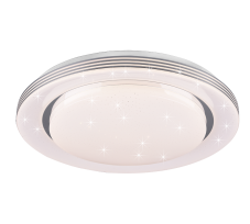 TRIO R67045800 ATRIA stropní svítidlo LED D580mm 22,5W/3700lm 3000-6000K bílá, stmívatelné, dálkový ovladač, starlight efekt