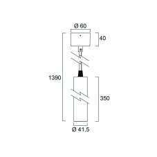 Sylvania 0006188 závesné svietidlo Pixo Mini PENDANT 520lm 3000K MB čierna