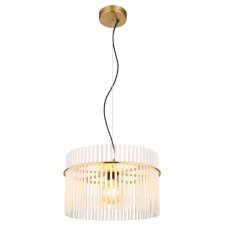GLOBO 15698HM GORLEY závěsné svítidlo D400mm 1xE27 zlatá, bílá