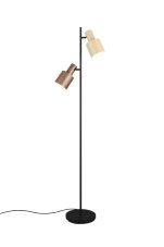 TRIO 419400217 AGUDO stojacia lampa V1610mm 2xE27 čierna, kávová, béžová
