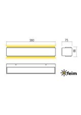 REDO 90409 DASH exteriérové nástenné svietidlo SMD LED 15,5W 795lm 3000K IP65 hnedá