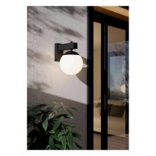 EGLO OUTDOOR 900669 BUFALATA vonkajšie nástenné svietidlo 1xE27 IP44 čierna, biela