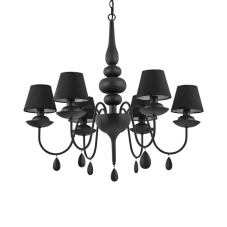 Závěsné svítidlo / Luster Ideal lux 111872 BLANCHE SP6 NERO 6xE14 40W černá