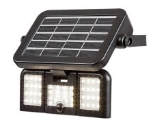 RABALUX 77020 Lihull solárne nástenné svietidlo LED 9,6W/500lm 4000K IP44 čierna, priehľadná, súmrakový a pohybový senzor