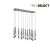 TRIO SELECT 344511106 LUCENT závesné svietidlo SMD LED 11x3W/280lm 2300+3000+4000K chrómová, switchdimmer