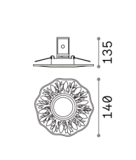 Zápustné svietidlo Ideal lux 115580 POLKA FI1 BRUNITO 1xGU10 50W