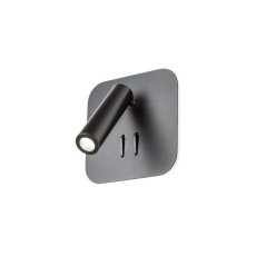 Redo 01-1492  QUDA AP SQ LED interiérové nástenné svietidlo 1x6W+1x3W 3000K čierna 415lm+173lm