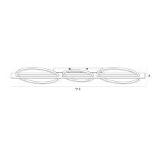 ITALUX PLF-55362-40W-WO Natano stropné svietidlo LED 38W/1600lm 3000K čierna, drevo