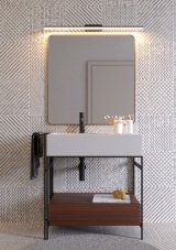 REDO 01-2502 BARRIO nástenné svietidlo nad zrkadlo š600mm LED 17W/1656lm 3000K IP44 čierna