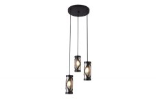 Rabalux 5339 Oberon závesné svietidlo 300mm 3xE14 3x40W IP20 kávová/jantárové sklo