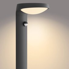 Philips 8719514476851 Tyla exteriérový stĺpik LED so senzorom 9W 820lm/180lm 2700K antracit