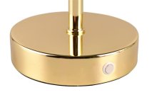 TRIO Reality R59151103 JEFF dotyková stolná lampička SMD LED 1,5W/120lm 3000K mosadzná, biela, nabíjateľná batéria, USB-C port