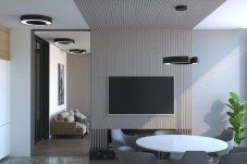 Immax 07134L NEO CÉČKO závesné svietidlo LED D600mm 43W/3150lm 2700-6500K matná čierna, diaľkové ovládanie